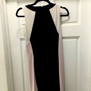Lauren Ralph Lauren colorblock knee-length dress.